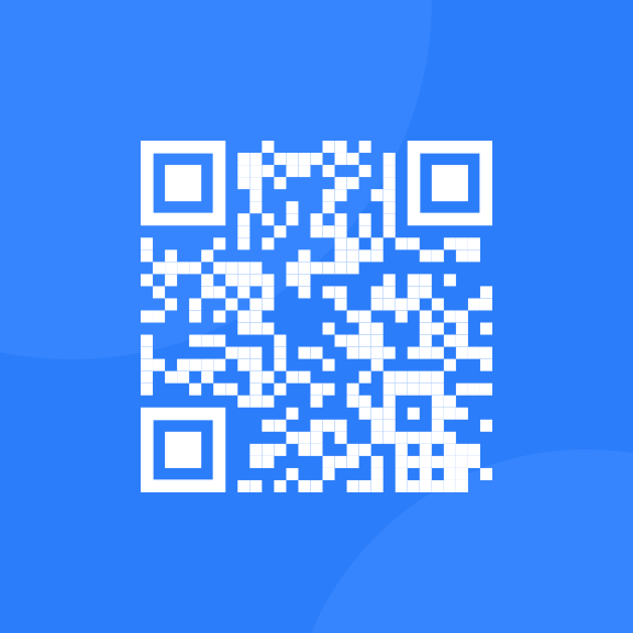 qr-code em fundo azul